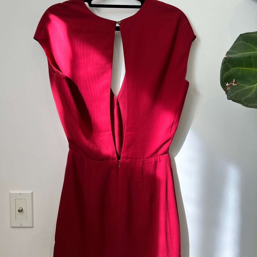 Elegant Mini red dress, airy top with tight fitting skirt